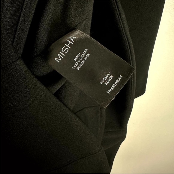 NWT MISHA KOSMA cutout long sleeve black mini dress size 6 - Picture 13 of 16